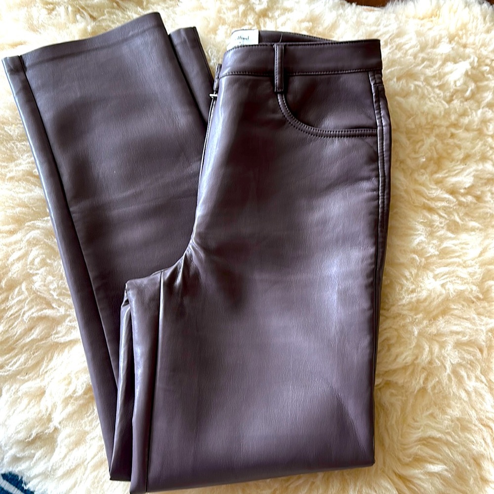 Aritzia The Melina Cropped Pant — Vegan Leather